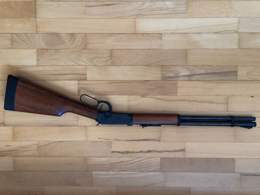 Umarex Cowboy Rifle 88g Co2 GEWEHR inkl. Magazin + 88g CO2 Patrone + eine Dose Munition schwarz braun SET