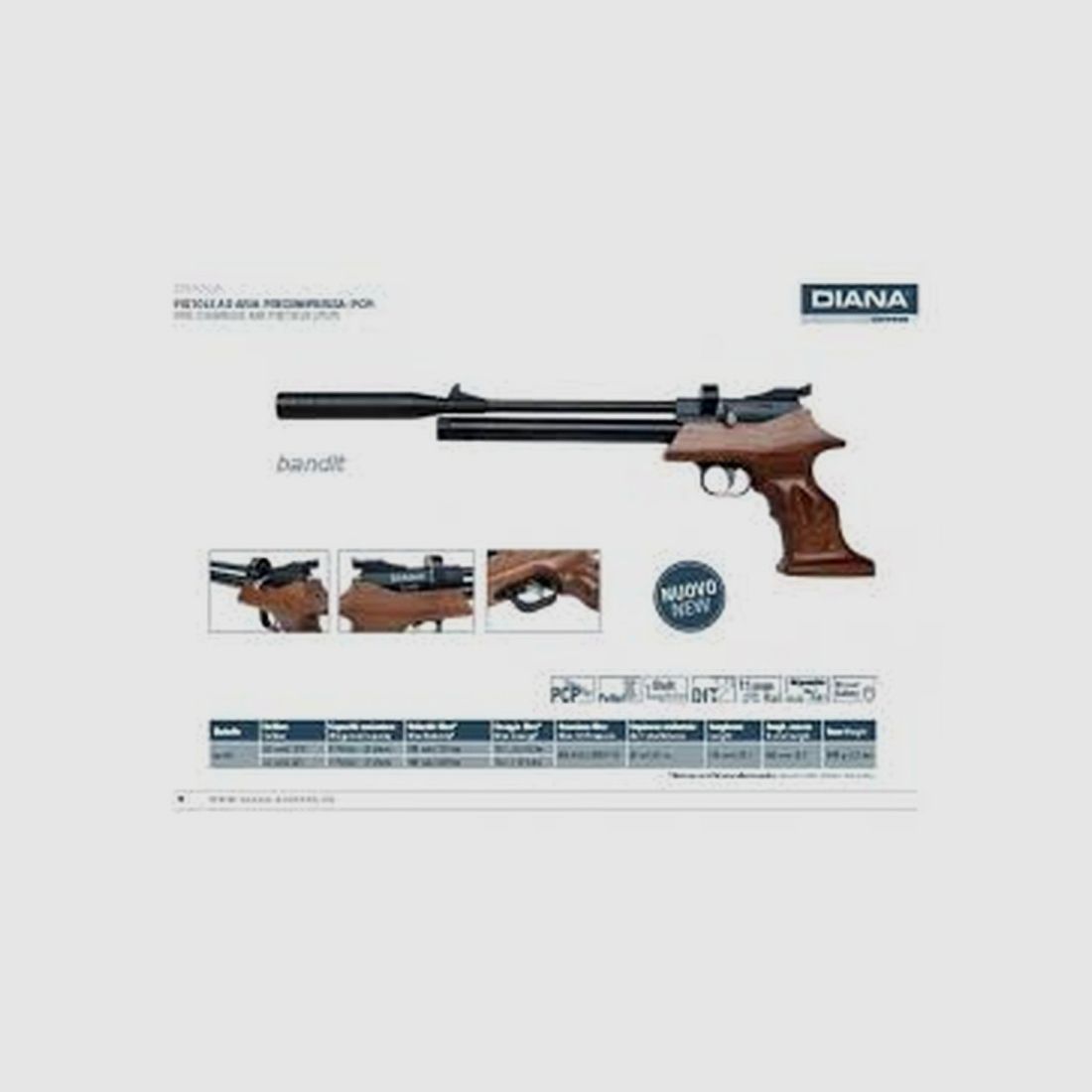 DIANA PISTOL A.C. BANDIT 4.5 PCP, image 3 of 3