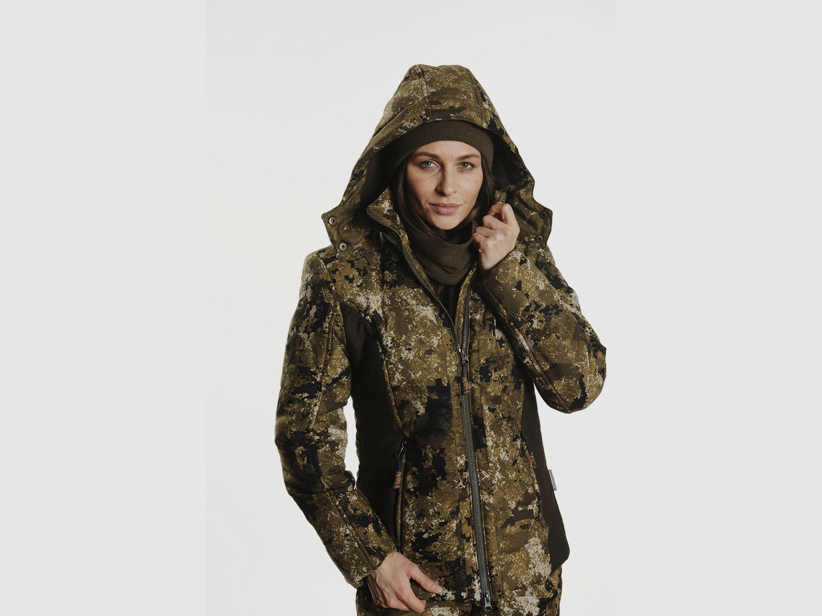 Damen Pixel-Camo-Jacke OS60 - mit Climashieldwatte