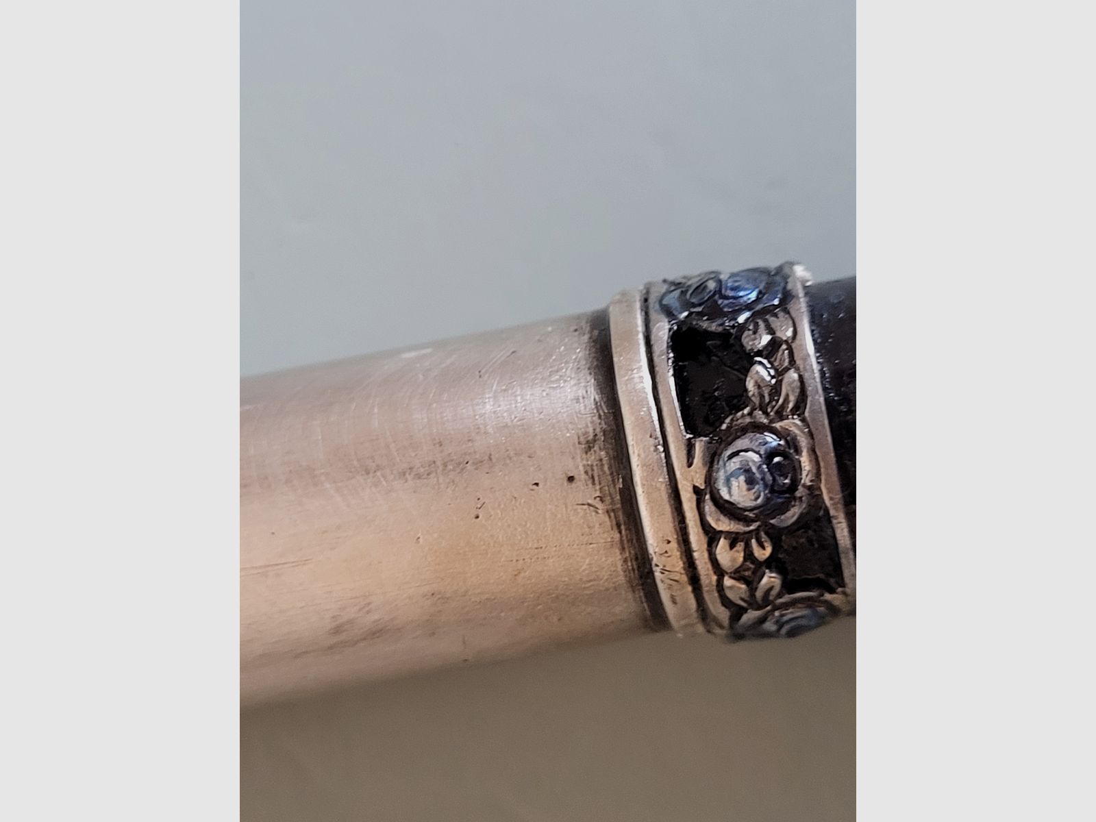 Altes Spazierstock - 800 Silber - Ebenholz - A. Stürm Wien - 1920er Jahre - Österreich