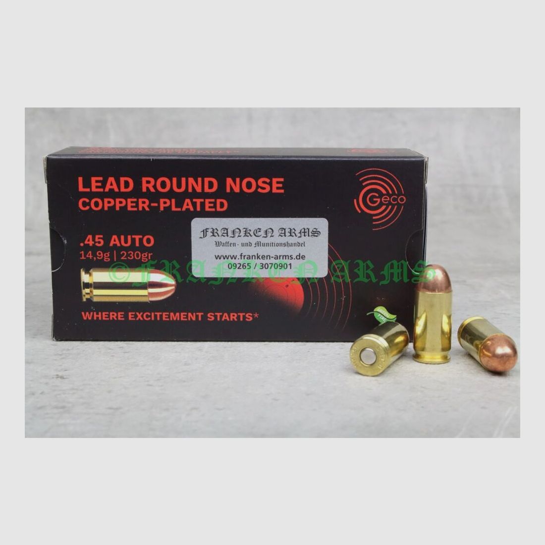 Geco .45 Auto LRNCP SX 230gr. 14,9g 50 sztuk ceny hurtowe