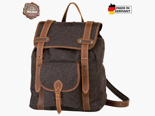 AKAH Wanderrucksack LODEN mit Büffel-Leder