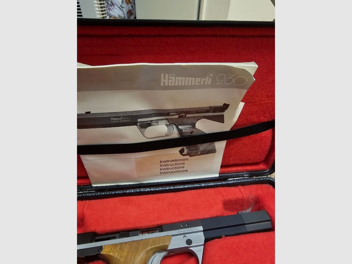 Hämmerli 230 Kaliber .22 l.r. – Hoogwaardige Zwitserse wedstrijdpistool, Topstaat uit nalatenschap
