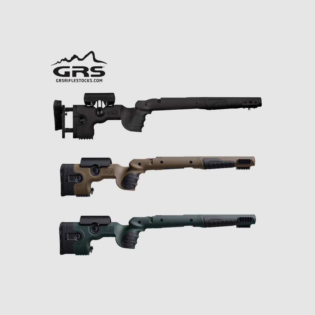 Het assortiment schachten van de Noorse GRS Riflestocks is verrijkt met de nieuwe GRS Bifrost, een model van synthetisch materiaal.