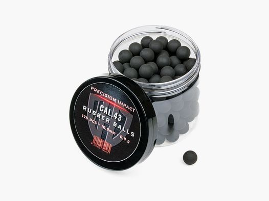 175x RUBBER BALLS CAL.43 | PRECISION IMPACT | PPQ M2 | T4E TPM1 | Glock | 0.9g