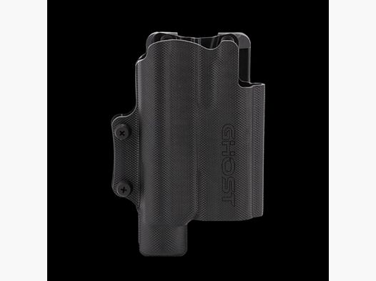 Holster Ghost CIVILIAN FS Glock 17, 19, 20, Small Frame m. LampeTRL1, X200,X300, RH, inkl. Paddle Modul