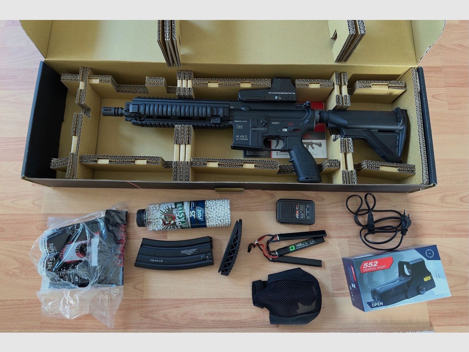 VFC HK416 CQB V2 S-AEG électrique Airsoft 6 mm BB + accessoires + OVP
