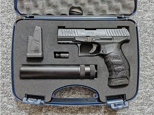 Umarex Walther PPQ NAVY Kit mit Original Walther-Koffer| 9mm P.A.K. Schreckschuss |NEUwertig