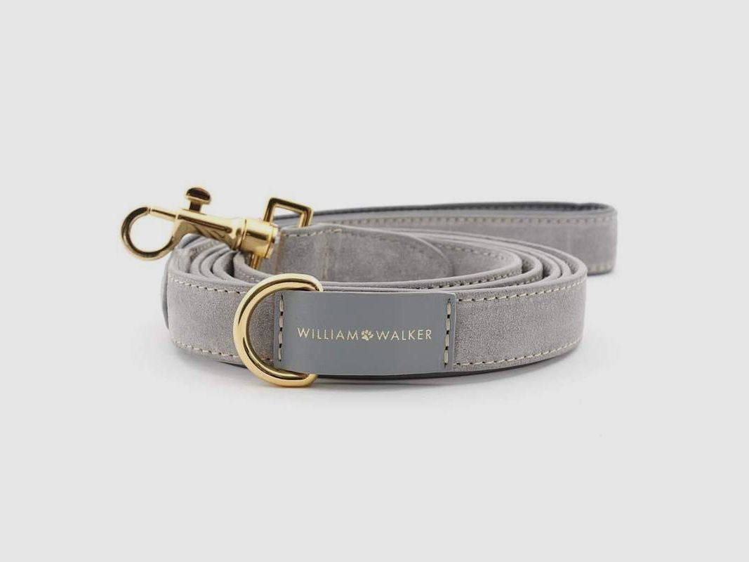 William Walker City Leder Hundeleine Grau
