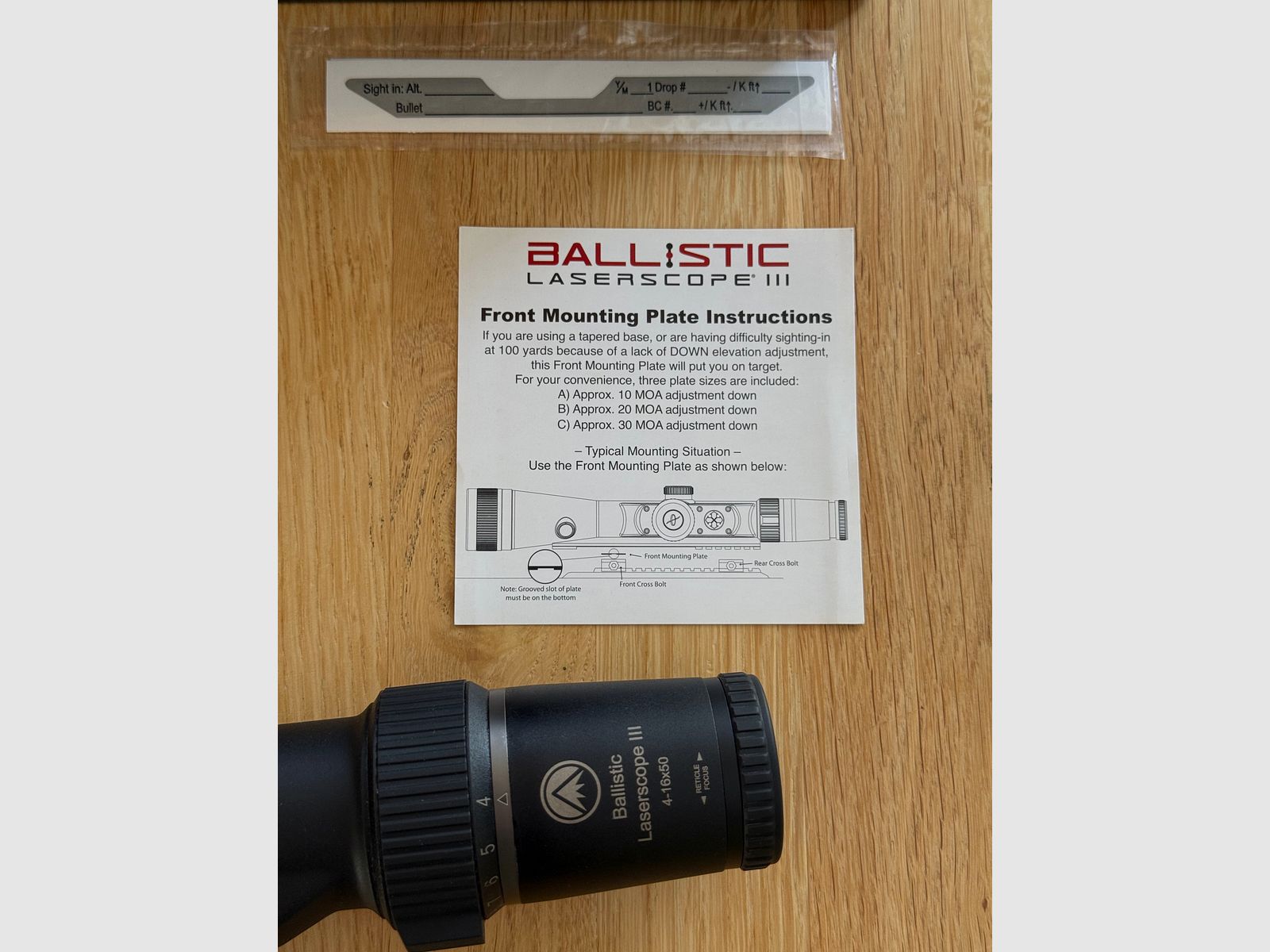 Burris Ballistic Laserscope 3 III 4-16x50 No 308 PRC Tikka 223 Creedmoor FPVO Wärmebild Nachtsicht Leica Swarovski Zeiss Kahles