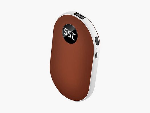 Elektrischer Handwärmer ROTBRAUN - mit USB wiederaufladbar - 42-52 Grad einstellbar´
