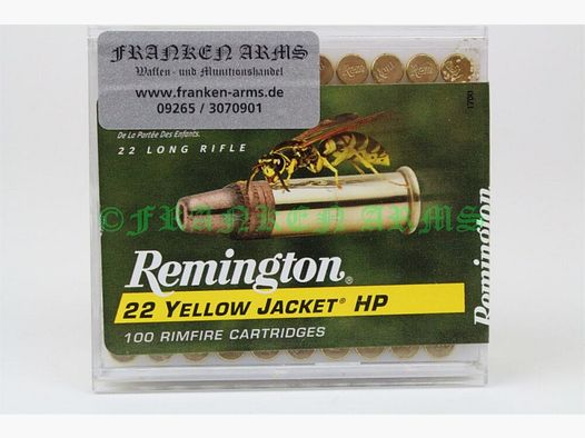 Remington Yellow Jacket .22 l.r. 33gr. 2,14g 100 pièces Prix dégressifs