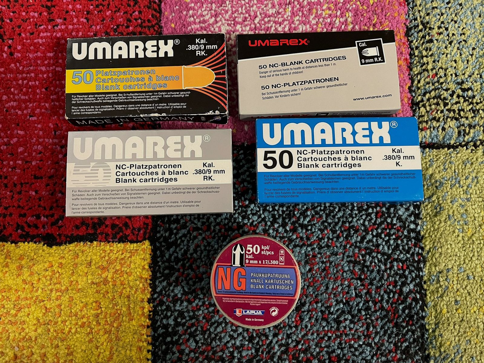 9mm RK Platzpatronen Umarex / Lapua - Pyrotechnik Silberhütte PTS - Sammler