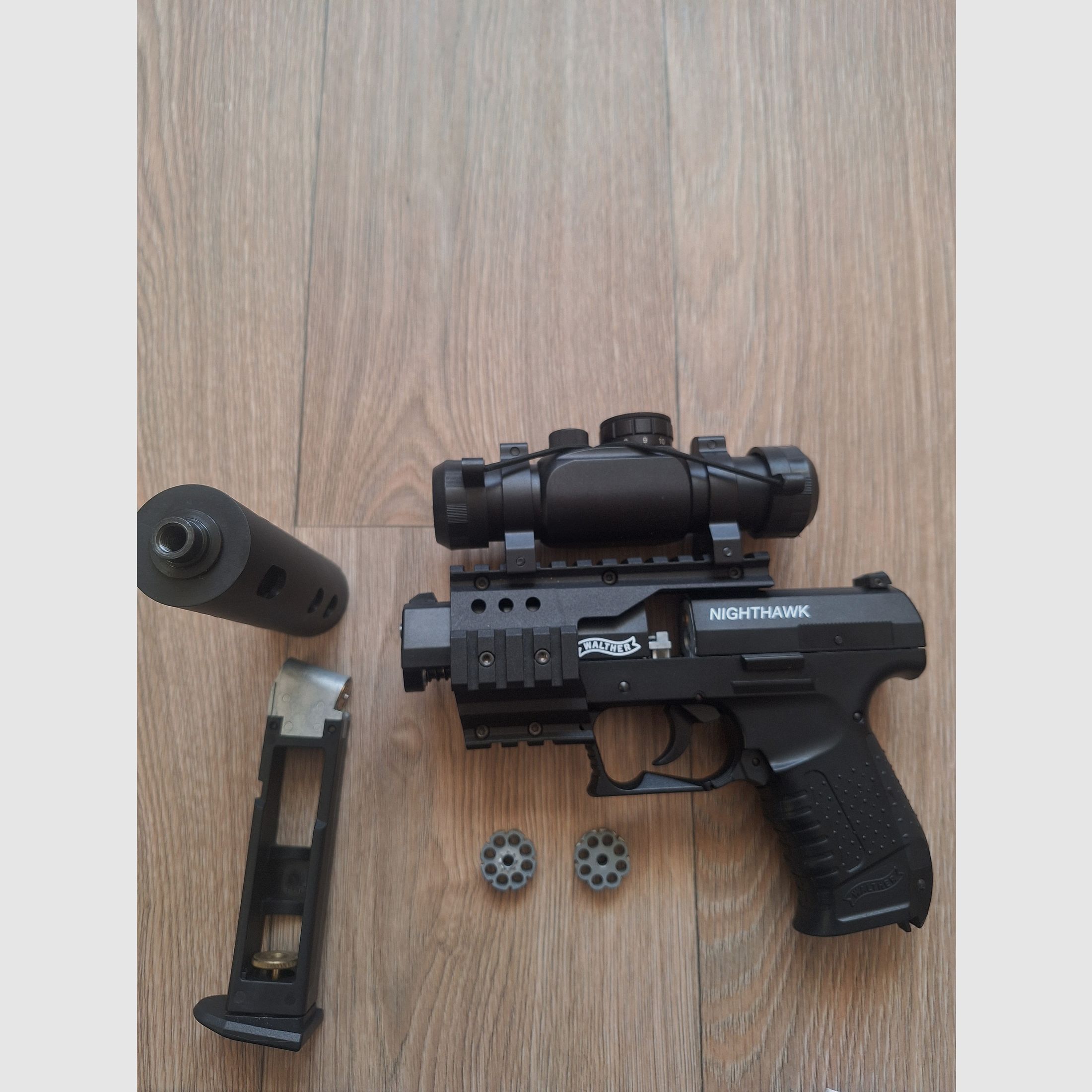 Pistole Walther CP Sport Nighthawk CO2, Cal. 4,5mm Diabolo