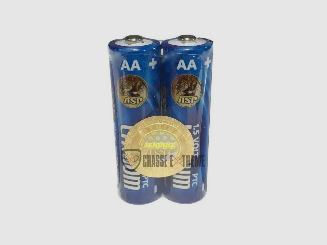 2 piles Lithium AA Stockage Longue durée ASP