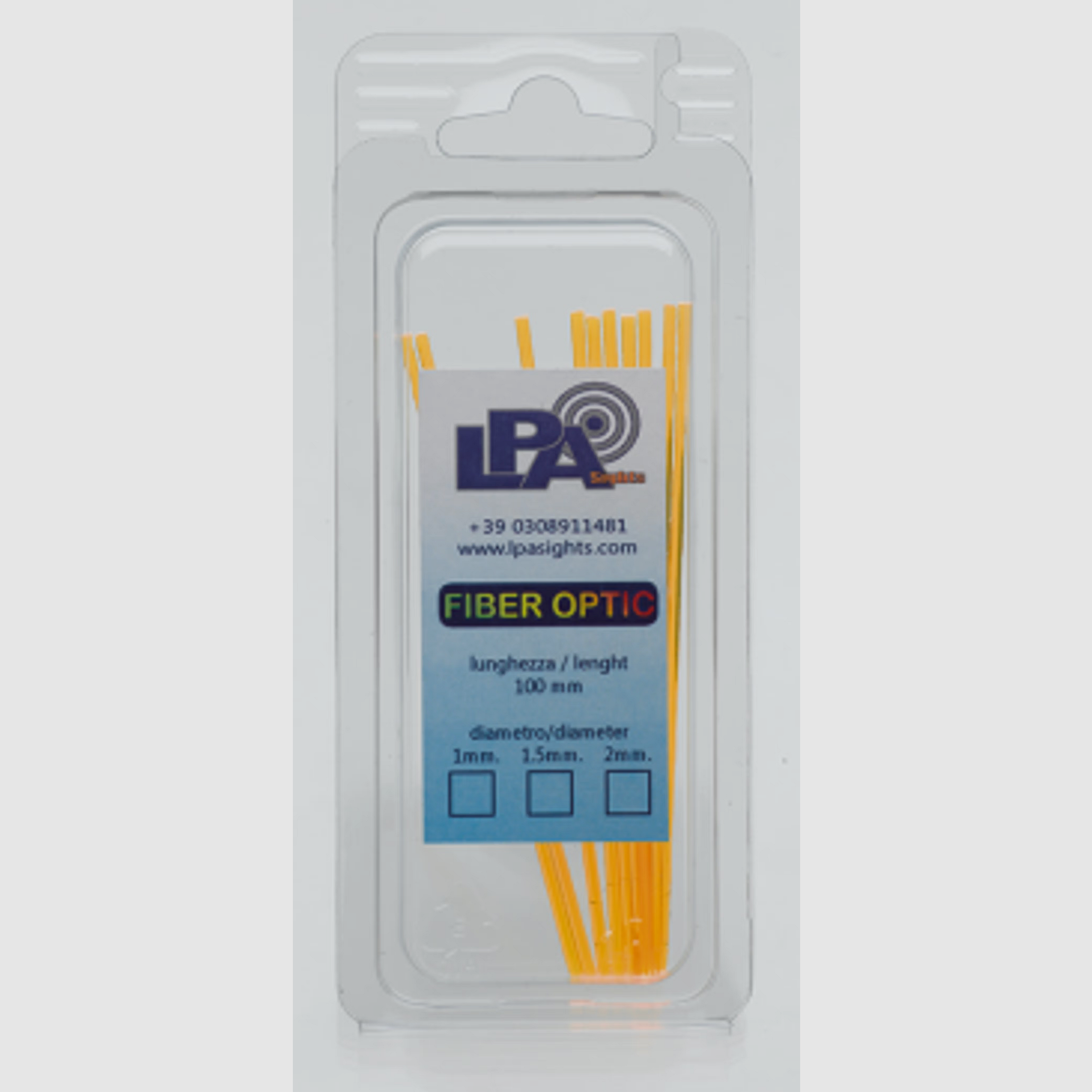 LPA – Fiberglas Stäbchen 1 mm, gelb, 10 Stück à 10 cm, gelb