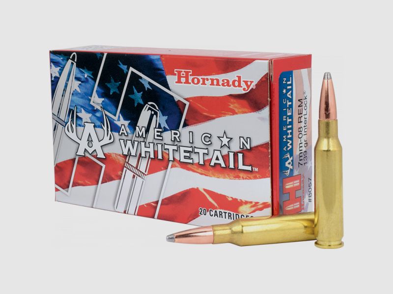 Hornady American Whitetail 7mm - 08 Rem InterLock 139 grs Büchsenpatronen