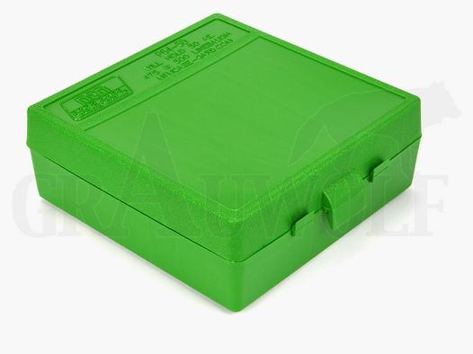 MTM Caja con Tapa P64-50 Verde para 64 Cartuchos: .45 Long Colt / .50 AE etc