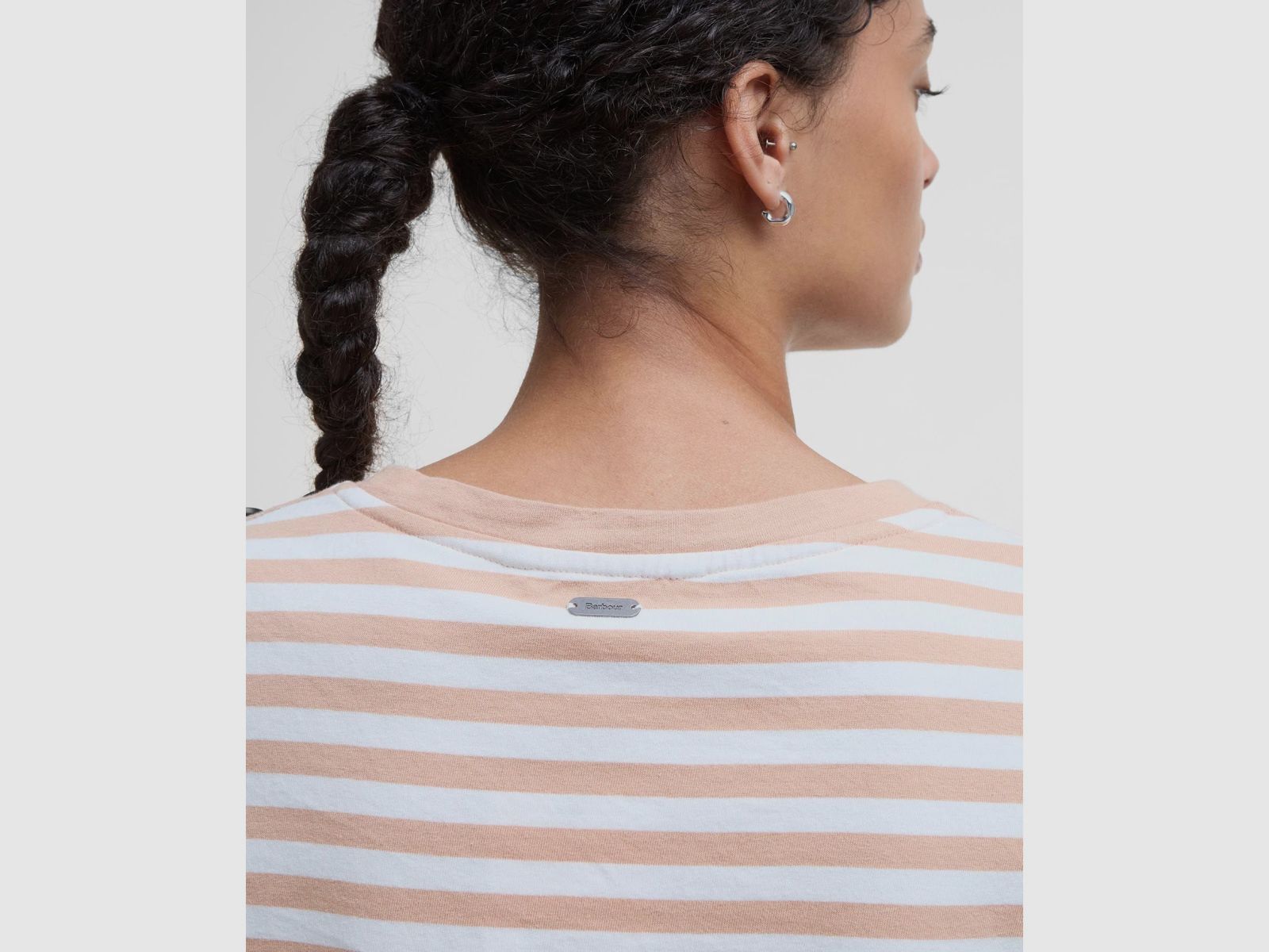 T-shirt BARBOUR Ferryside w paski Toast