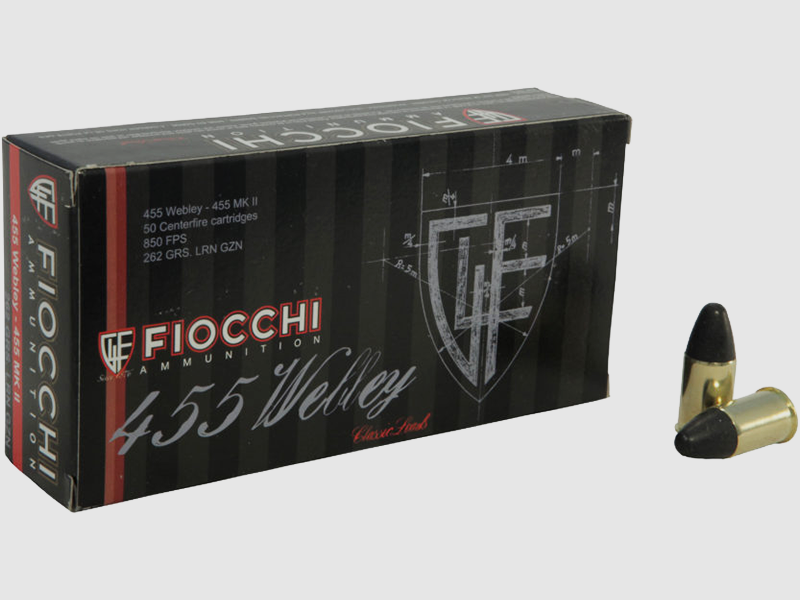 Fiocchi .455 MK II Webley 262 LRN – 50 pièces