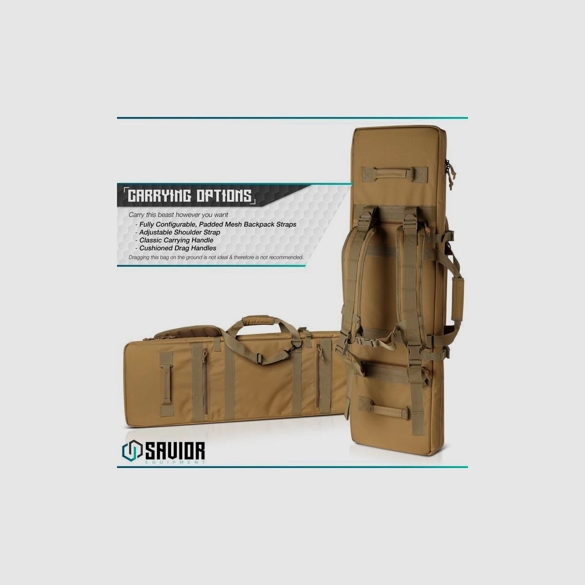 Fodero per fucile doppio SAVIOR URBAN WARFARE 46' – TAN, immagine 4 di 5