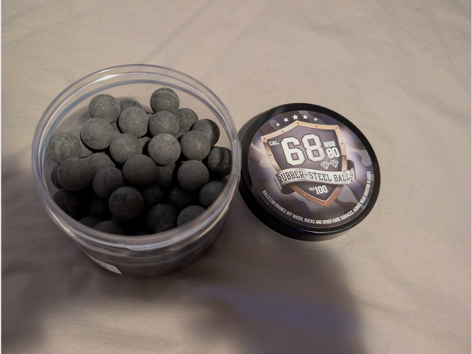 cal .68 Gummi-Stahlkugeln - 100 Stück + Gratis Pfefferkugeln