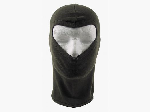 Balaclava, 1-Loch, dnn,oliv, 100 % Baumwolle