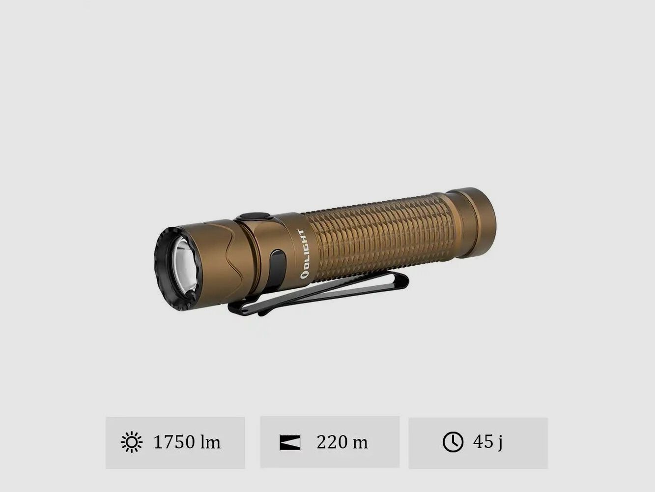 TASCHENLAMPE Olight Mini 2 Selbstverteidigung 1750 LUMEN TAN, Bild 4 von 5