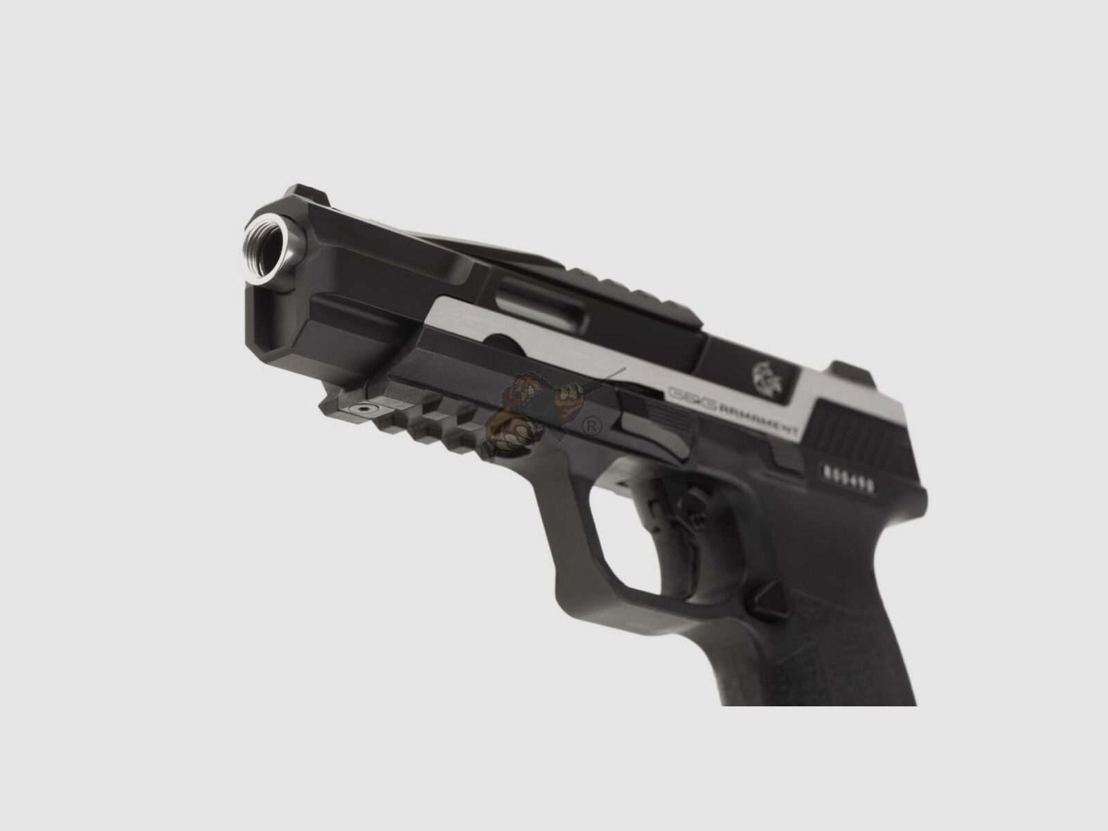 G&G Piranha TR GBB Airsoft Pistool in zwart/zilver -F-