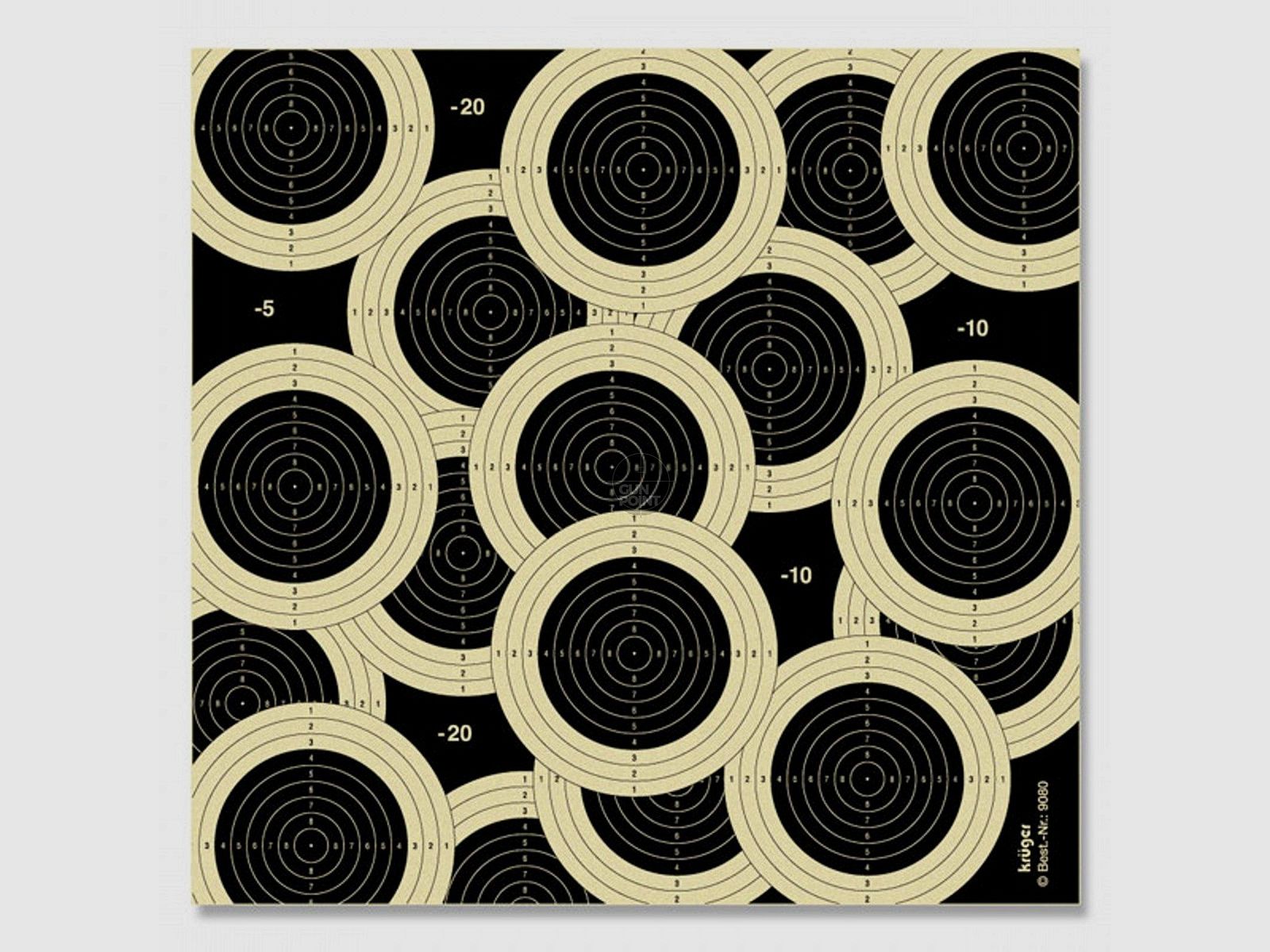 Pallino per carabina "Insalata di bersagli" 14 x 14 cm