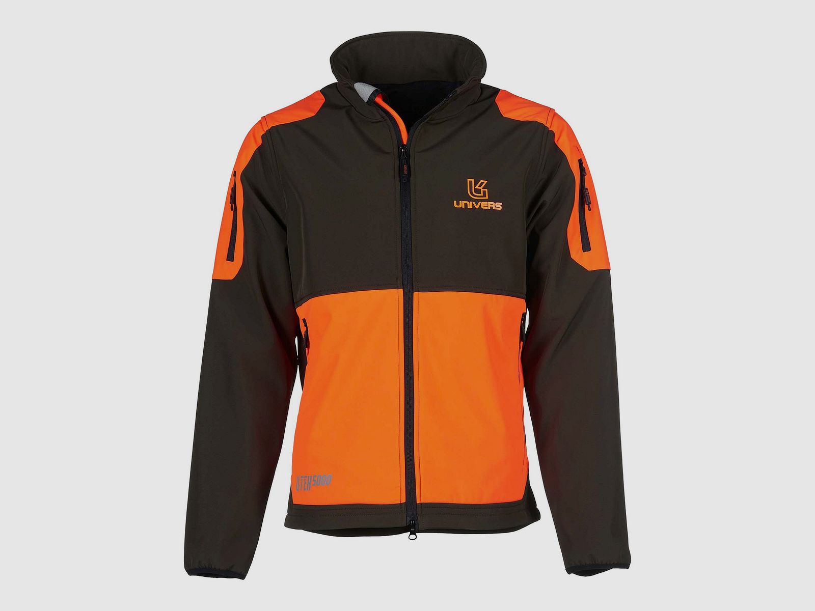 UNIVERS SOFTSHELL JACKET CADORE U-TEX GREEN/ORANGE, image 1 of 8