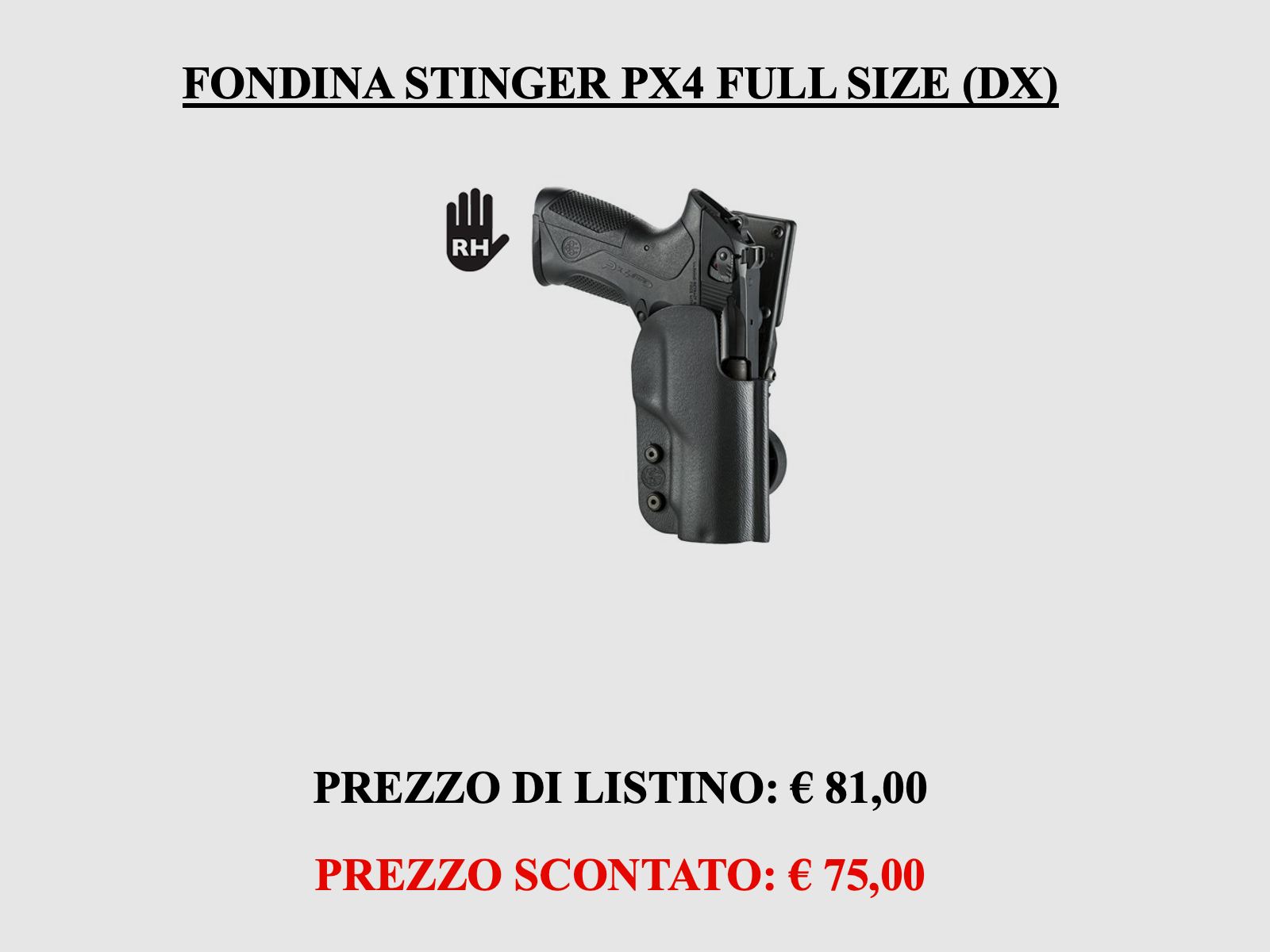 Beretta – Beretta Holster Stinger für PX4 Full Size (rechts), Bild 1 von 6