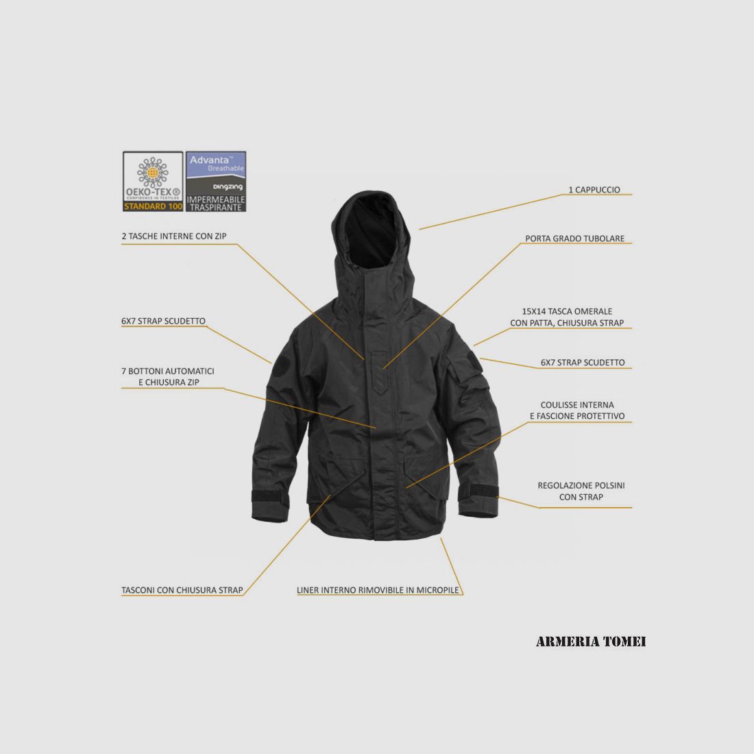 SBB – Parka IMP. transparent with liner in black, image 4 of 4