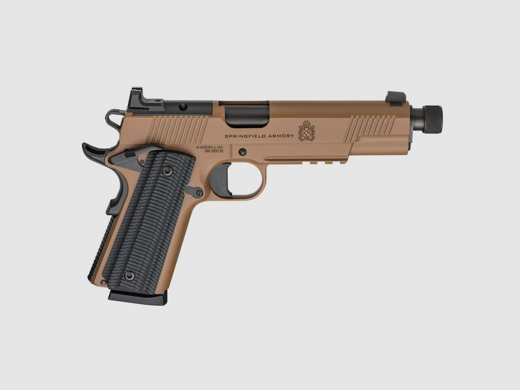 Springfield Armory – Pistol / 1911 Operator AOS / Threaded Barrel / .45ACP / Coyote Brown, image 1 of 2