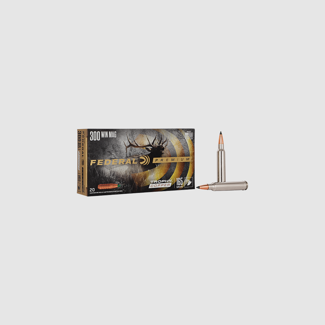 Patronen Federal Premium Geschoss Trophy Copper Kaliber 300 Win Mag, Bild 1 von 8