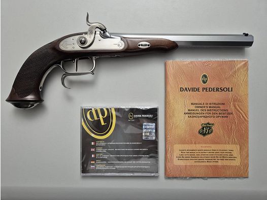 Vorderlader Pistole Davide Pedersoli Le Page Target .36 - neuwertig