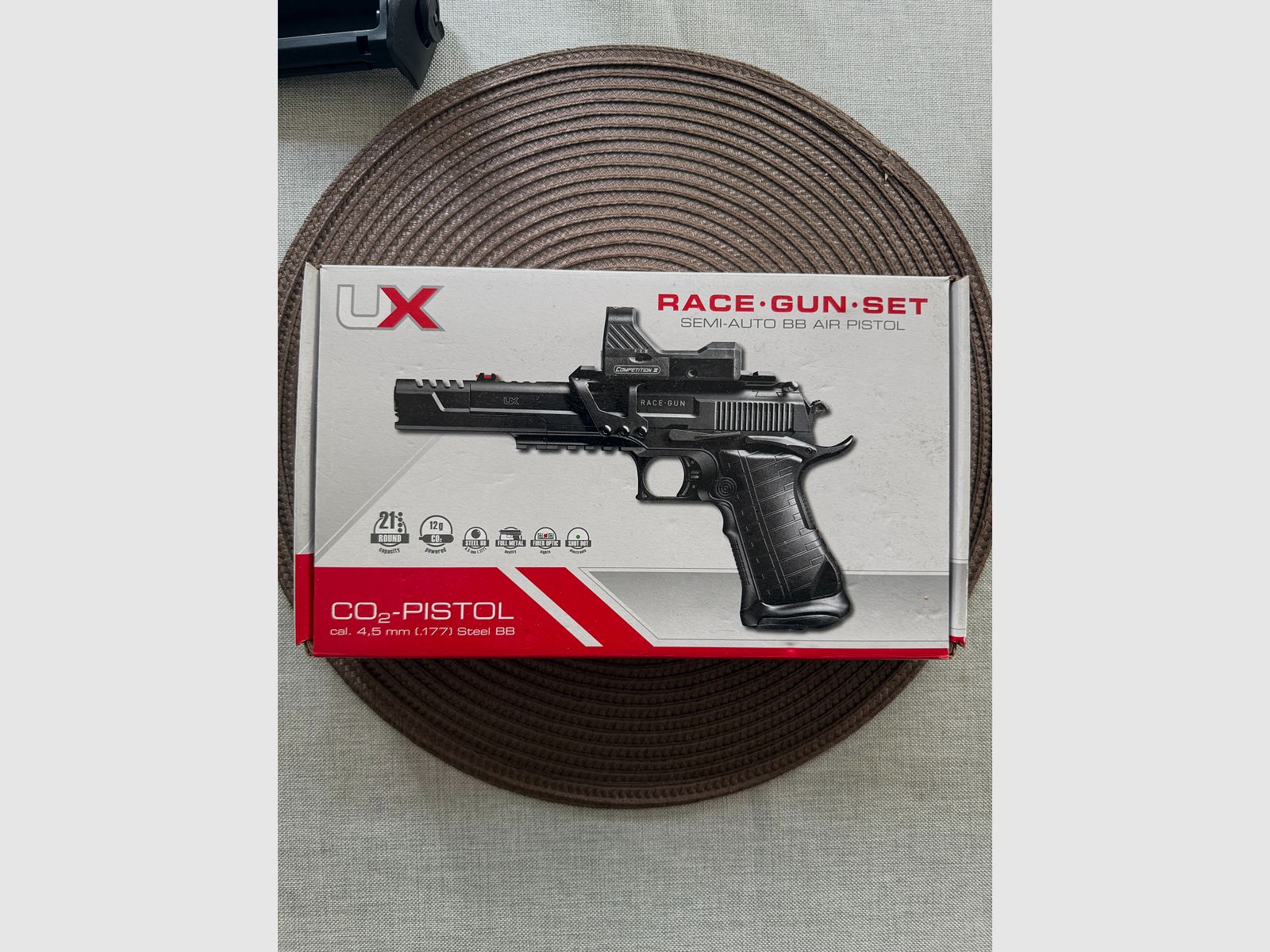Umarex Racegun SET avec LPV 4,5 mm acier BB Blowback pistolet Co2 (P18)