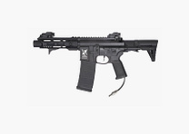 Delta Armory Airsoft Gewehr AR15 TALOS 1 PDW ALPHA Eagle mit GATE PULSAR HPA in Schwarz