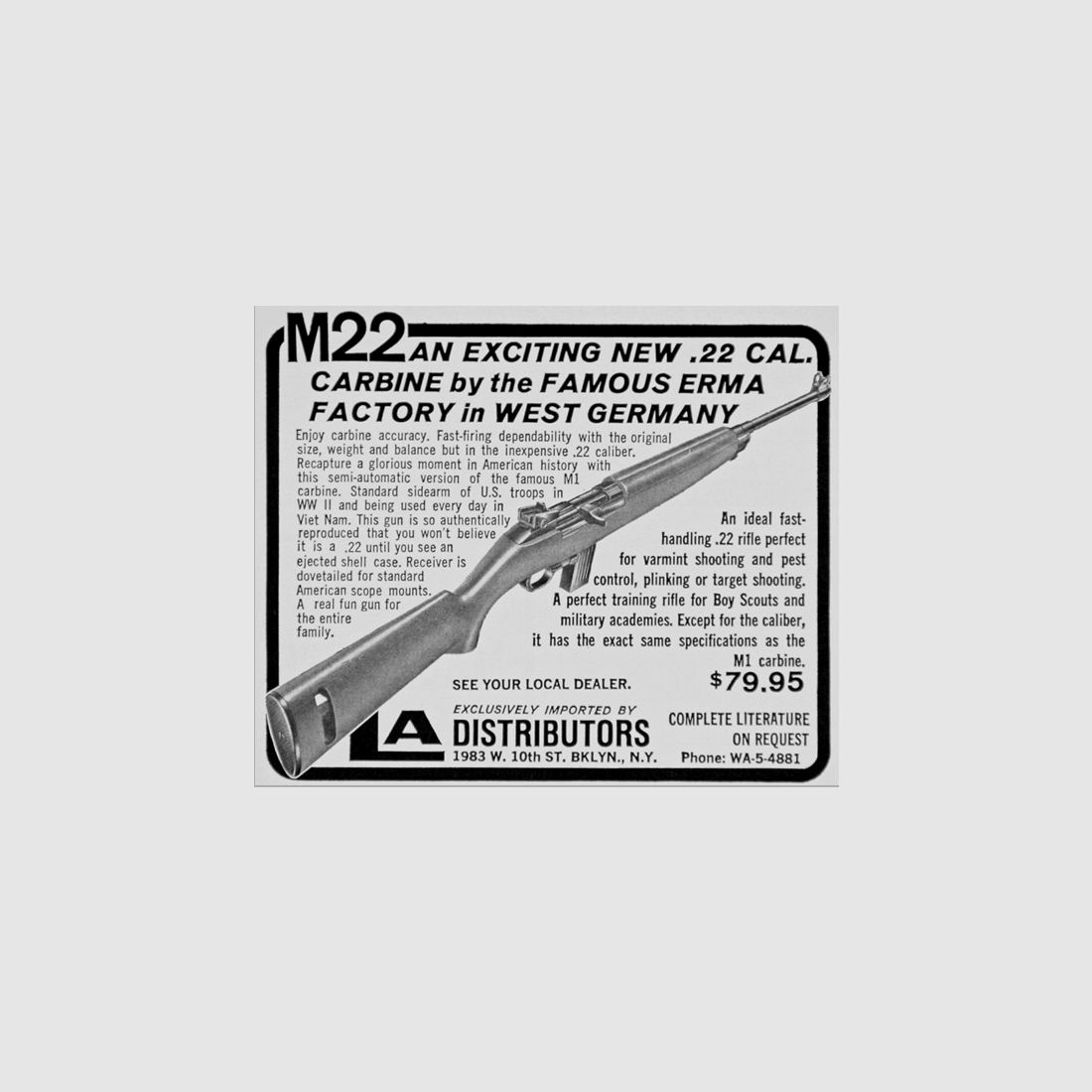 Erma M1 Kaliber .22 l.r. 22 LFB Ideal für Sportschützen und Sammler