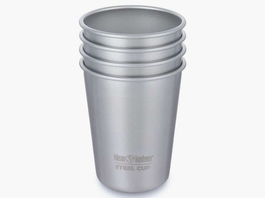 Klean Kanteen Trinkbecher Pint Cup 295ml Brushed Stainless 4er Pack