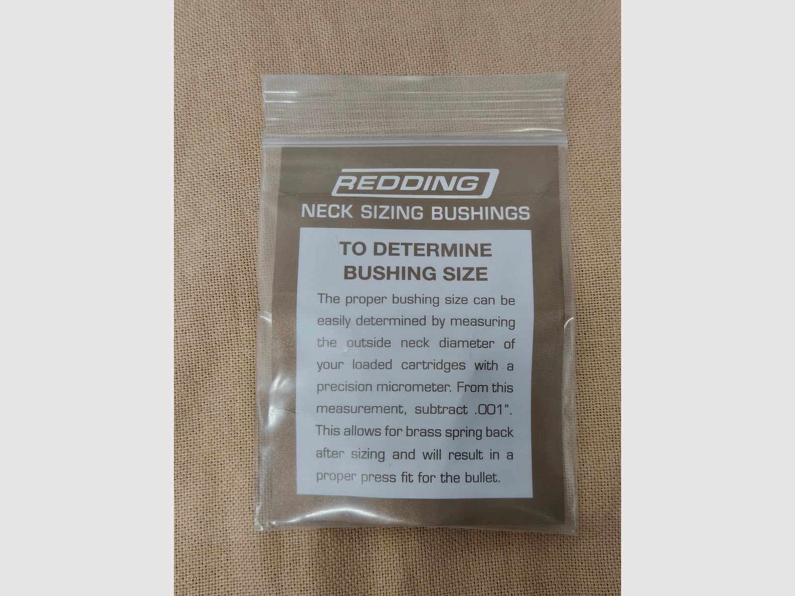 Redding Bushing .247 Titannitrid beschichtet. Für Matrizen Typ "S" Kalibriermatrize, Art.-Nr.: 76247