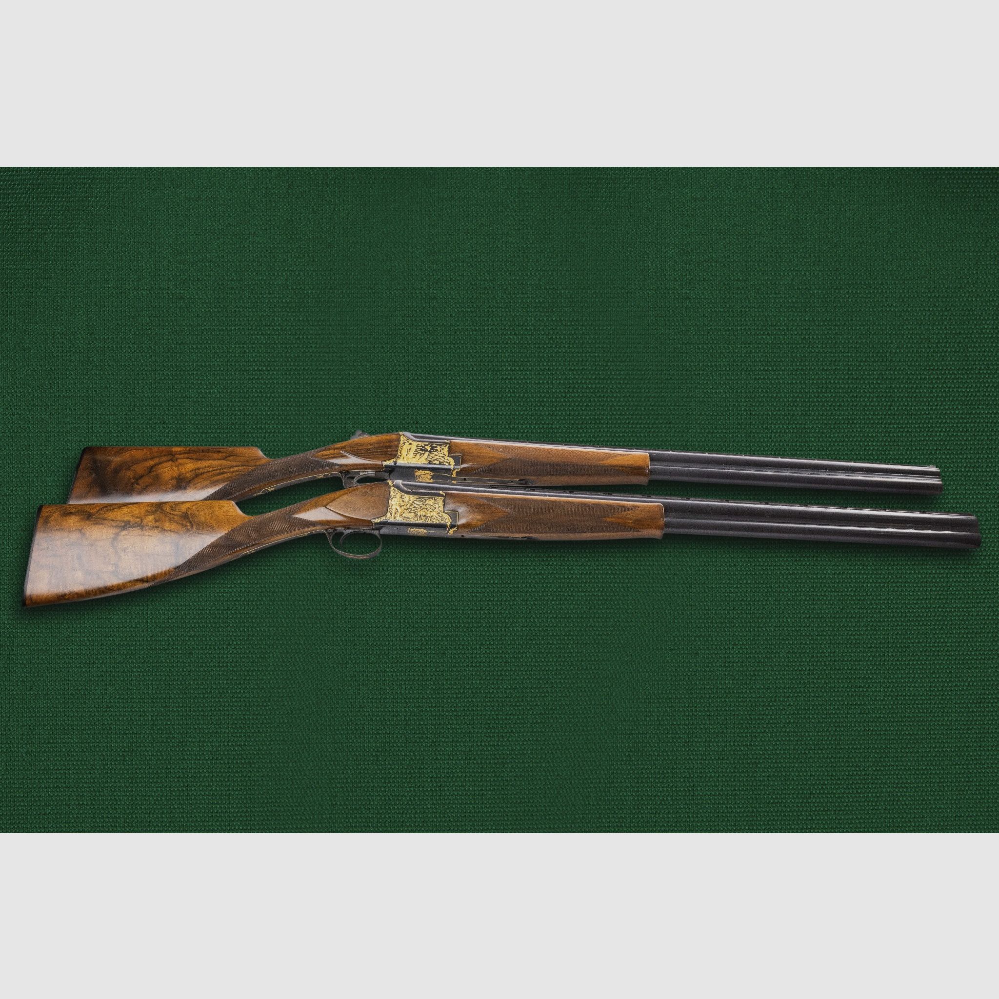 2 Browning B25 / FCS 25 Luxus-Flinten – Goldgravur – Sammlerzustand – Zertifikat