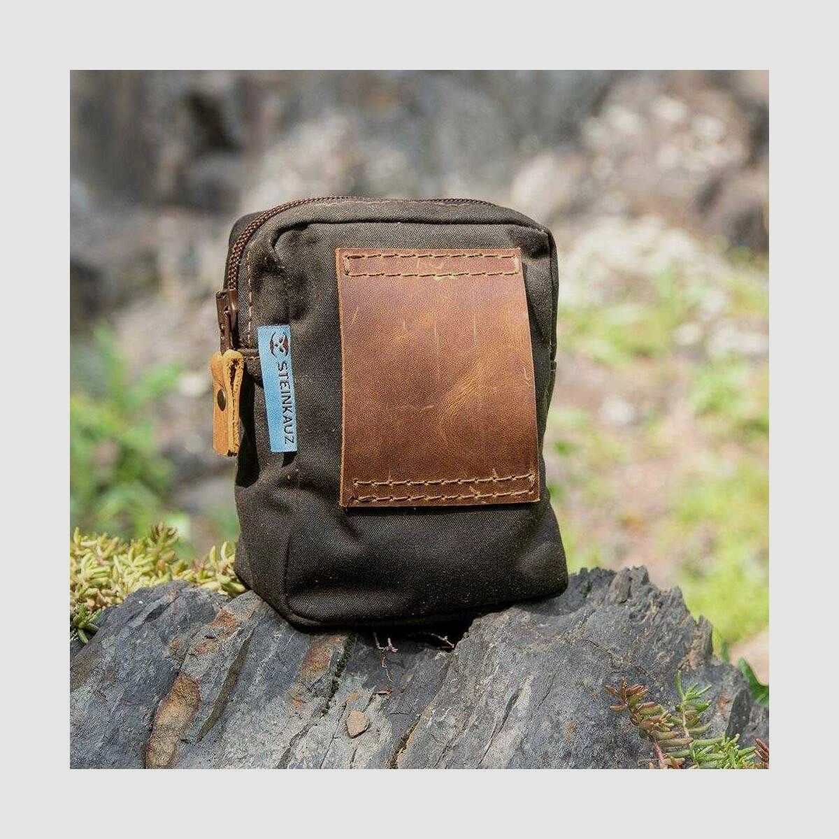 STEINKAUZ Waxcotton RV borsa da cintura, piccola, oliva, immagine 4 di 4