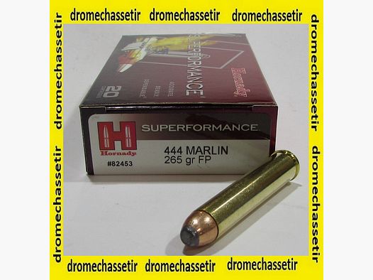 Doos van 20 patronen Hornady kal 444 Marlin 265 grains FP ref 82543
