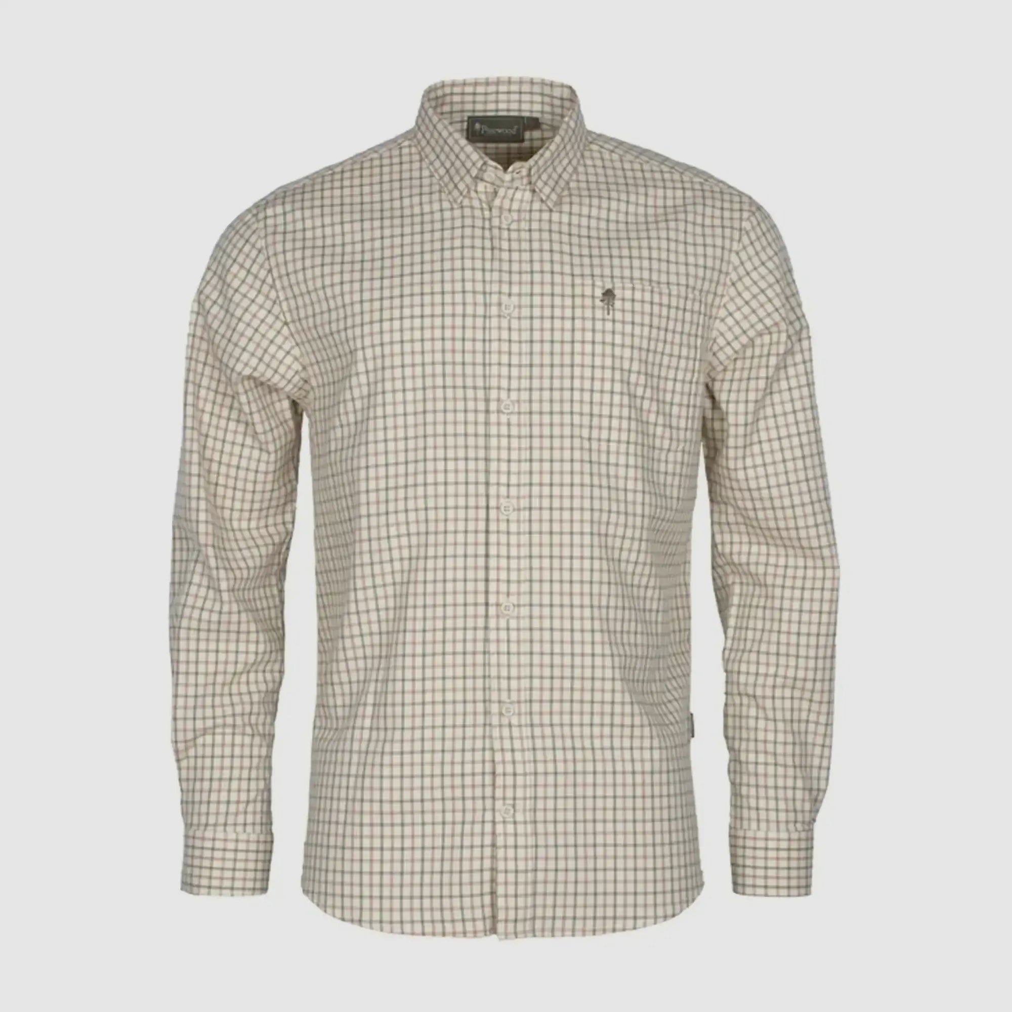 Pinewood Pinewood Long Sleeve Shirt Nydala Grouse offwhite green
