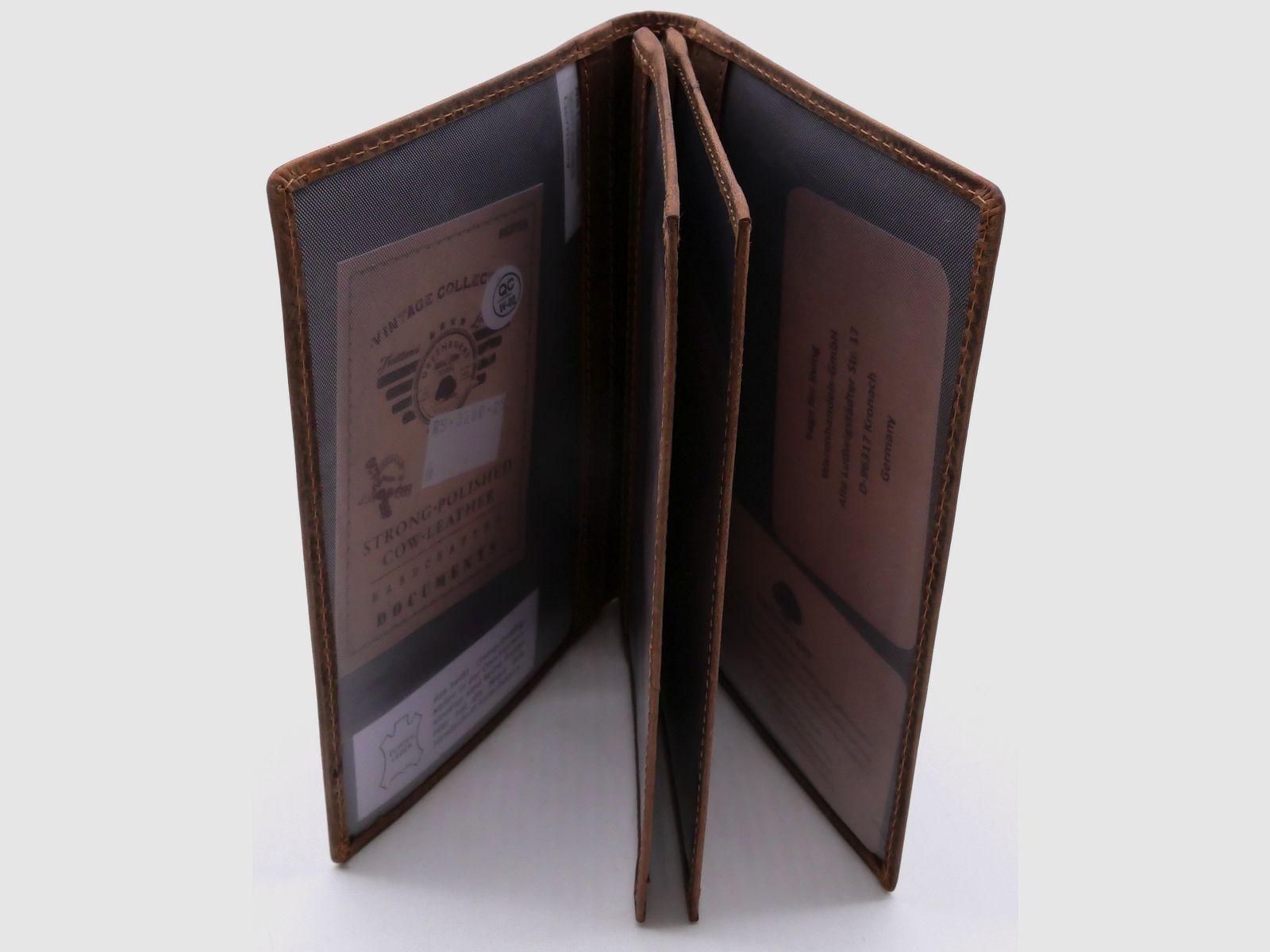 Greenburry 328B-RS-25 Vintage etui na dokumenty Royal Stag 6 okienek brązowy jeleń