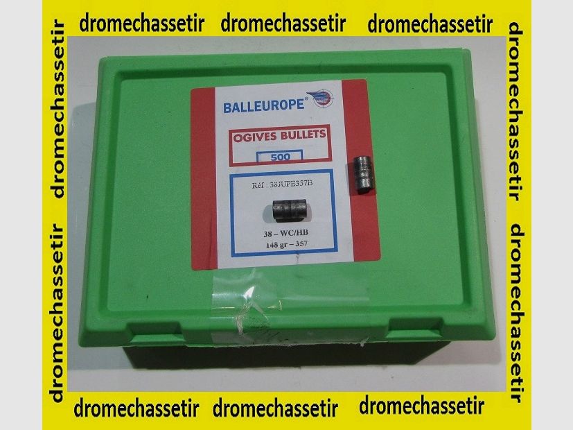 Los 500 Geschosse Balleurope, Kaliber 38 (0.357), Geschoss Diabolos 148 grains WC/HB