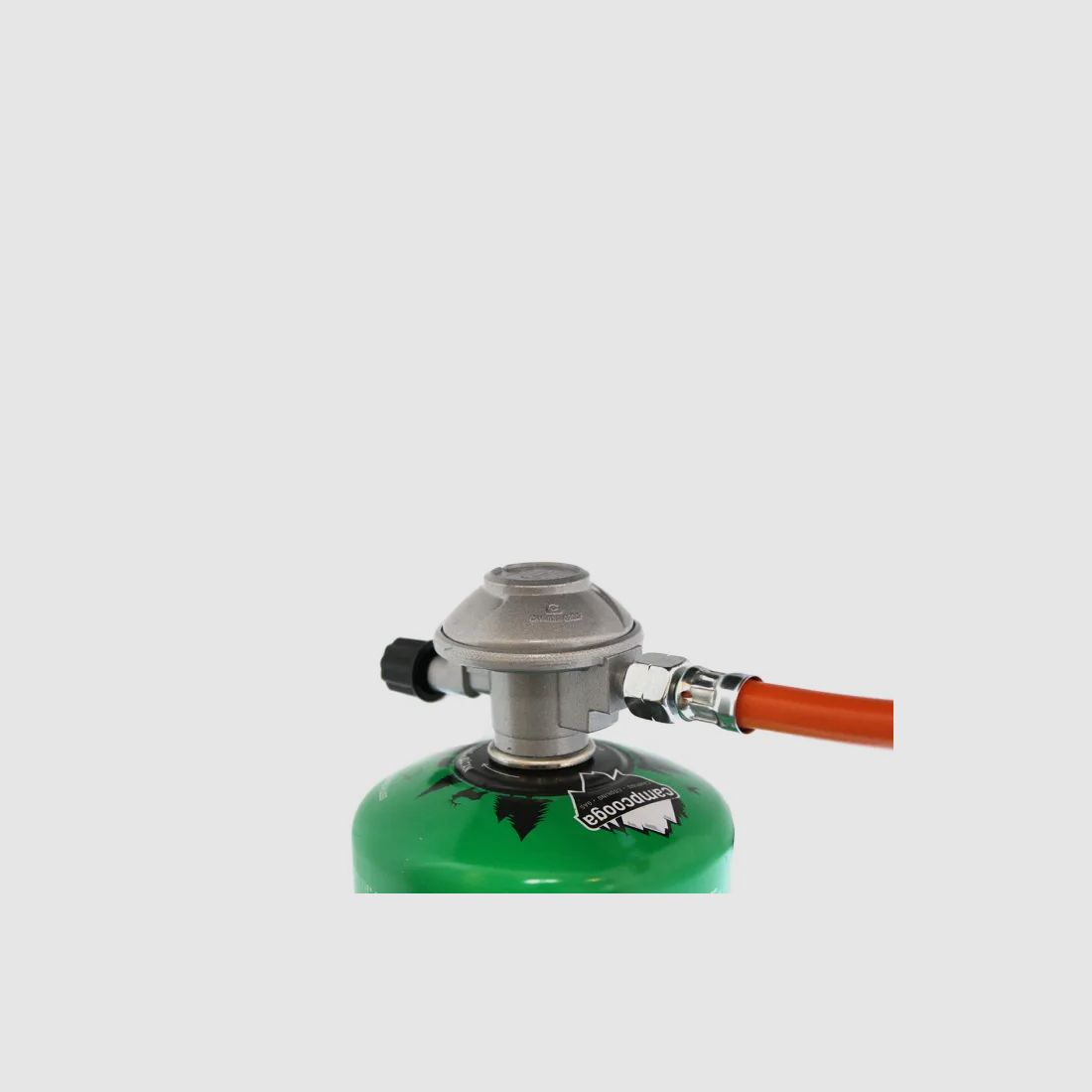 Cartridge regulator for gas cartridges with screw thread 450g-500g (50 mbar)