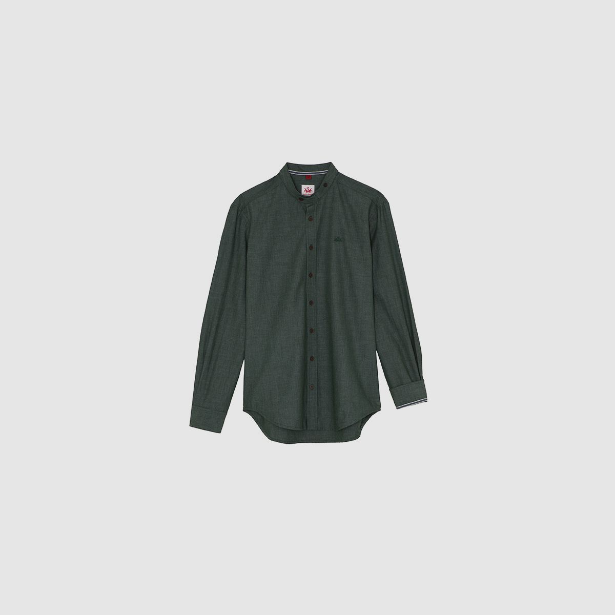 SPIETH & WENSKY Trachten shirt EDERTAL LA Slim Fit Dark Green