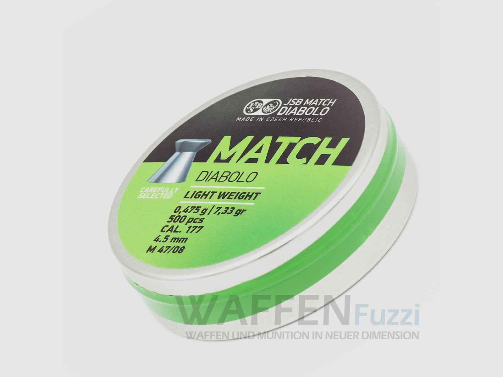JSB Match Diabolo Kaliber 4,5mm Flachkopf Leicht Gewicht 0,475g